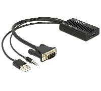 Delock Adaptador VGA a HDMI con audio