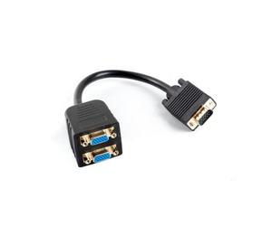 Adaptador VGA Lanberg AD-0020-BK 0.2m Macho a 2x VGA Hembra Negro