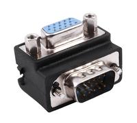 Adaptador VGA macho a hembra M/F en ángulo recto de 15 pines
