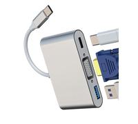 Adaptador VGA Tipo C USB a USB C para Apple iPhone15 Pro MAX para iPad Air Macbook Cable Hub Displayport Splitter Cargador Alargador Monitor Jack Conector Thunderbolt OTG Compatible con Samsung