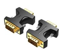 Adaptador VGA Vention DDEB0 Macho a Macho Chapado en Oro 1080P PVC Negro