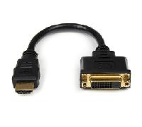 StarTech.com Adaptador de 20cm HDMI® a DVI - DVI-D Hembra - HDMI Macho - Cable Conversor de Vídeo - Negro