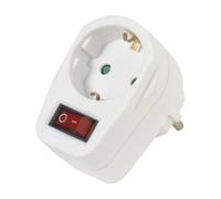 Adaptador VIVANCO Schuko con Interruptor (Blanco)