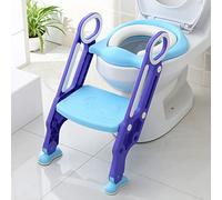 Adaptador WC Niños con Escalera Asiento Inodoro Niños Ajustable para Orinal Infantil Formación Seguro Antideslizante,Reductor WC niños Aseo Asiento Plegable Asiento de Inodoro para 1-7 niños
