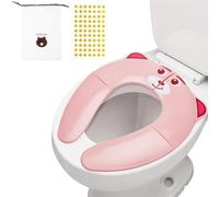 Adaptador WC niños plegable - Reductor WC portátil con bolsa de viaje y pegatinas estrella - Asiento inodoro plegable para niños 2-8 años, adaptador váter infantil antideslizante