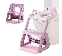 Adaptador Wc Niños, Reductor Wc Niños con Escalera Bebe Plegable Portatil Infantil Asiento Inodoro, Bebés Orinales de Entrenamiento 2 en 1, Cojín Antideslizante y Antisalpicaduras Taburete de Escalera