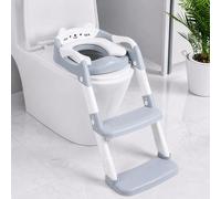 Adaptador WC Niños, Reductor Wc Niños con Pedal Antideslizante, Gris