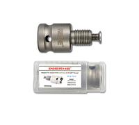 Adaptador WERHE® para llaves de impacto giratorias de 1/2" a 1/2-20UNF pulgadas - Se utiliza en todos los portabrocas con rosca interior de 1/2-20UNF.