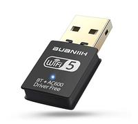 Adaptador WiFi para PC de escritorio, adaptador WiFi USB, Bluetooth WiFi 2 en 1,600 mbps 2.4/5.8 GHz, red inalámbrica de doble banda, Plug and Play, para PC/portátil/escritorio, compatible con