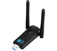 Adaptador WiFi USB 1300Mbps para PC de Sobremesa y Portátiles - Dual 5Dbi Antena 5G/2.4G, USB 3.0 Dual Band Network Adapter - Compatible Con Windows 11/10/7