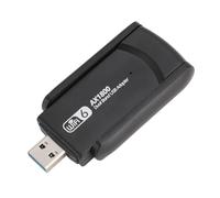 Adaptador WiFi USB 1800Mbps Dongle WiFi Dongle para un Adaptador Inalámbrico de Enchufe y Reproducción para Escritorio Portátil