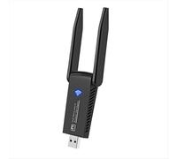 Adaptador WiFi USB 3.0 de 1300 Mbps, Dongle USB inalámbrico de doble banda de 2,4 GHz y 5 GHz con antenas duales para Windows 10/11