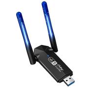 Adaptador WiFi USB AC1300Mbps Dual Band 5GHz/2.4GHz Con Antena 5dBi - Para PC/Desktop/Laptop/Tablet - Compatible Con Windows 11/10/8/7/Vista/XP y Mac OS X