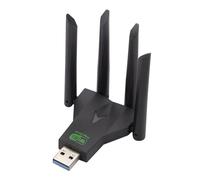 Adaptador WiFi USB de doble banda de 1300 Mbps, 4 antenas, tarjeta de red para PC, portátil, compartir, no necesita controlador dongle tarjeta de doble banda