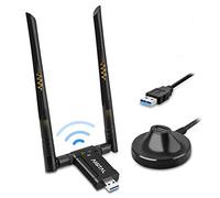 Adaptador WiFi USB para PC, Antena WiFi 12000Mbps de Doble Banda 2,4GHz y 5GHz, USB 3.0 Receptor Wi-Fi de Largo Alcance para PC Desktop Laptop Tablet, Soporta Windows XP/Vista/7/8/10/11, Mac OS X