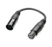 Adam Hall Cables 3 STAR DGF 0020 - Adaptador DMX de XLR 5 Pines macho a XLR 3 Pines hembra 0,2 m