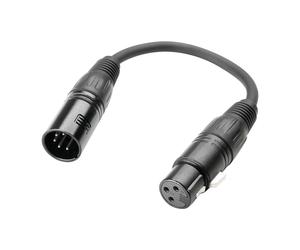 Adaptador xlr 5pin macho a xlr 3pin hembra