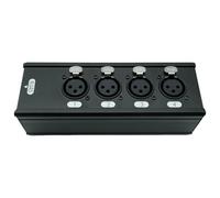 Adaptador XLR a RJ45 de 4 canales, caja de transmisión de audio y video EtherCon Gigabit, compatible con cables Cat5, Cat6, Cat7, para sistemas PA, equipos de escenario, dispositivos inalámbricos