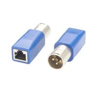 Adaptador XLR de 3 pines macho a RJ45 hembra, convertidor de enchufe Ethernet DMX512 XLR a CAT5e