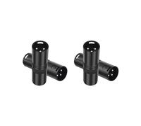 Adaptador XLR Macho A Macho (Paquete de 4), Conector XLR de 3 Pines, para Mezclador, Micrófono y Amplificador de Potencia.