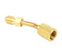 Adaptador Zenithaur R410A para HVAC 1/4 pulgada de hombre a 5/16 pulgadas SAE, latón de precisión, bomba de vacío metodo dividido