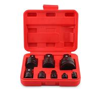 Adaptador zócalo, 8 unids 1/4" 3/8" 1/2" 3/4" 1" convertidor reductor, calidad cromo-molibdeno acero convertidor adaptador conjunto con caso compacto para profesional")