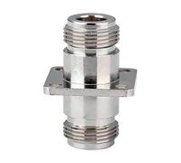Adaptadores coaxiales N a N Convertidor Brida de Montaje en Panel de 4 Orificios para conexión de señales Estable Conector coaxial Recto Duradero
