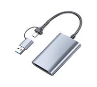 Adaptadores compactos de aluminio tipo B USB C/A de doble puerto para fotografía profesional, transferencia de datos, vídeo 4K, adaptadores de aluminio tipo B