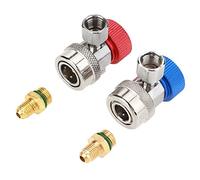 Adaptadores de Acopladores Rápidos A/C R134, Puerto Macho 1/4", para Manómetros de Colector de Refrigerantes