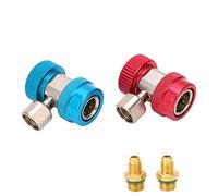 Adaptadores de acoplamiento rápido R134a |El kit de manguera de colector de CA experto ayuda a evitar fugas de refrigerante |Conversión de 1/4 pulg. a 1/2 pulg. para