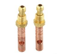 Adaptadores de conector de antorcha de soldadura TIG WP18, juego de 2 piezas con diámetro exterior de 8 mm y diámetro interior de 6 mm, hecho de cobre