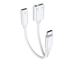 Adaptadores de escucha de carga simultánea tipo C a tipo + 3,5 mm PD60W Power DACs Chip de sonido de aleaciones de aluminio Convertidores de sonido USB