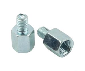 Adaptadores de espejo en sentido horario de 10 mm a 8 mm con acabado cromado para motocicleta, scooter, manubrio, soluciones de montaje en espejo