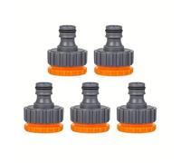 Adaptadores de grifo de hilo femenino, accesorios de grifo de conexión rápida de 1/2 "y 3/4", for sistemas de jardín/riego, 5 uds.