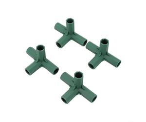 Adaptadores de junta de tubería para invernadero y marco de jardín con diámetro interior de 16 17 mm y cresta para un ajuste seguro de plástico PVC y metal (B)