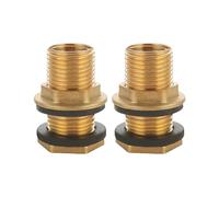 Adaptadores de mamparo de latón G3/20.3 cm G1/2 pulgadas, conectores roscados incluyendo sello