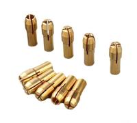 Adaptadores de mandril de taladro de latón, paquete de 10 para amoladoras eléctricas pequeñas, máquinas pulidoras, herramientas de grabado y motores con compatibilidad de tuercas de 4,3 mm (1,0 mm)