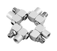 Adaptadores de manguera de aire giratorio, 4 pcs aluminio 1/4 universal 360 giratriz de manguera de aire accesorios portátiles accesorios para el hogar
