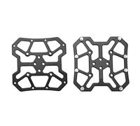 Adaptadores de Plataforma de Pedal sin Clip Universal de aleación de Aluminio de 1 par para (Negro)