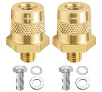 Adaptadores de polos 'batería' M8, terminales de conexión Bolatus M8, terminal de batería de coche (1', 2 tornillos de acero inoxidable, 4 arandelas)