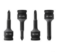 Adaptadores de puntas de destornillador diseñados para mayor durabilidad y compatibilidad con llaves estándar en un práctico juego de cuatro