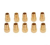 Adaptadores de válvula de bicicleta para coche DV SV, conector de bomba de bicicleta de latón dorado para válvulas francesas, inflado rápido en gasolineras, paquete de 5 o 10 (10 unidades)
