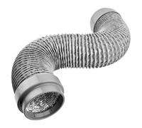 Adaptadores de ventilación de secadora fáciles de usar con anillos de goma de empuje, manguera de escape de baño de 150 cm para una conexión rápida y segura, conector de escape silencioso