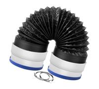 Adaptadores de ventilación de secadora fáciles de usar con anillos de goma de empuje, manguera de escape de baño de 150 cm para una conexión rápida y segura, conector de escape silencioso