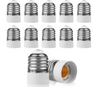 Adaptadores E27 a E14: 12 casquillos convertidores para lámparas LED, incandescentes y fluorescentes