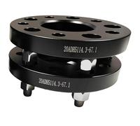 Adaptadores Espaciadores Rueda Compatible Con Kia Para EV6 Adaptador Espaciador De Rueda De Coche Espaciado De Brida 20mm 0,79 ''PCD 5x114,3 CB = 67,1mm Pernos 12X1,5 2 Piezas(Black)
