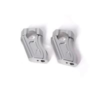 Adaptadores extensión Manillar El Elevador Manillar Se Mueve 28mm Soportes Modificados Abrazaderas Altura hacia Arriba Extender para R Nine T 14-19 para Urban GS 17-19(Plata)