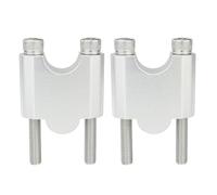 Adaptadores extensión Manillar Elevador Manillar Fat Bar Motocicleta para Royal Enfield para Interceptor 650 2018-2024 7/8" 22 Mm(Plata,No Clamp 40mm)