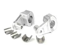Adaptadores extensión Manillar Guidon Universel Moto 28/22 Mm Poignée Avant Fixation Pour Guidon Large Fixation Pour Aprilla(Plata)