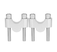 Adaptadores extensión Manillar Montaje Manillar Motocicleta 7/8" 22mm Fat Bar Riser para Aprilia(Plata,No Clamp 20mm)